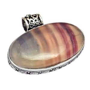 Fluorite Sterling Silver Pendant